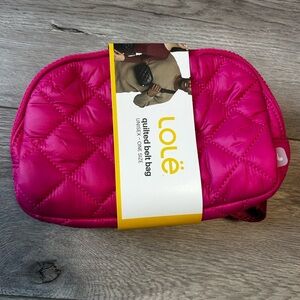 Pink Quilted Belt Bag, NWT
